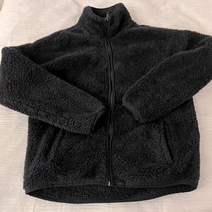 FOREVER21 black, soft, zip up cardigan
